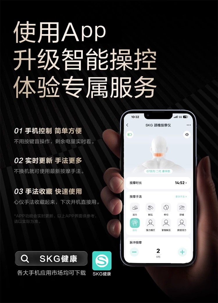 商品[国内直发] SKG|颈椎按摩器G7二代豪华肩颈部按摩仪物理推揉护颈,价格¥1208,第27张图片详细描述