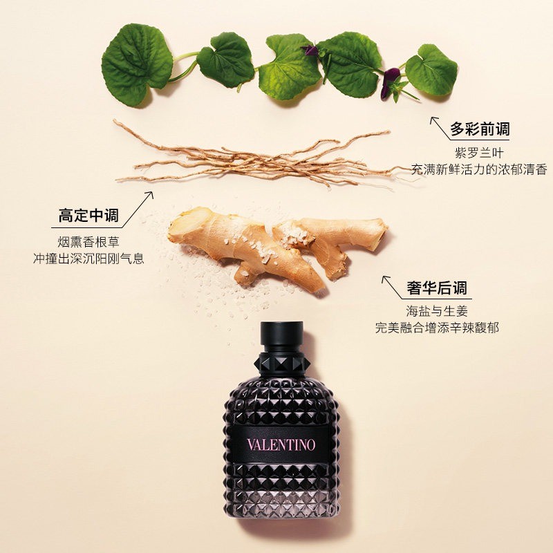 商品Valentino|Valentino华伦天奴坠梦罗马男士香水50-100ml EDT淡香水 馥奇木质调,价格¥448,第8张图片详细描述