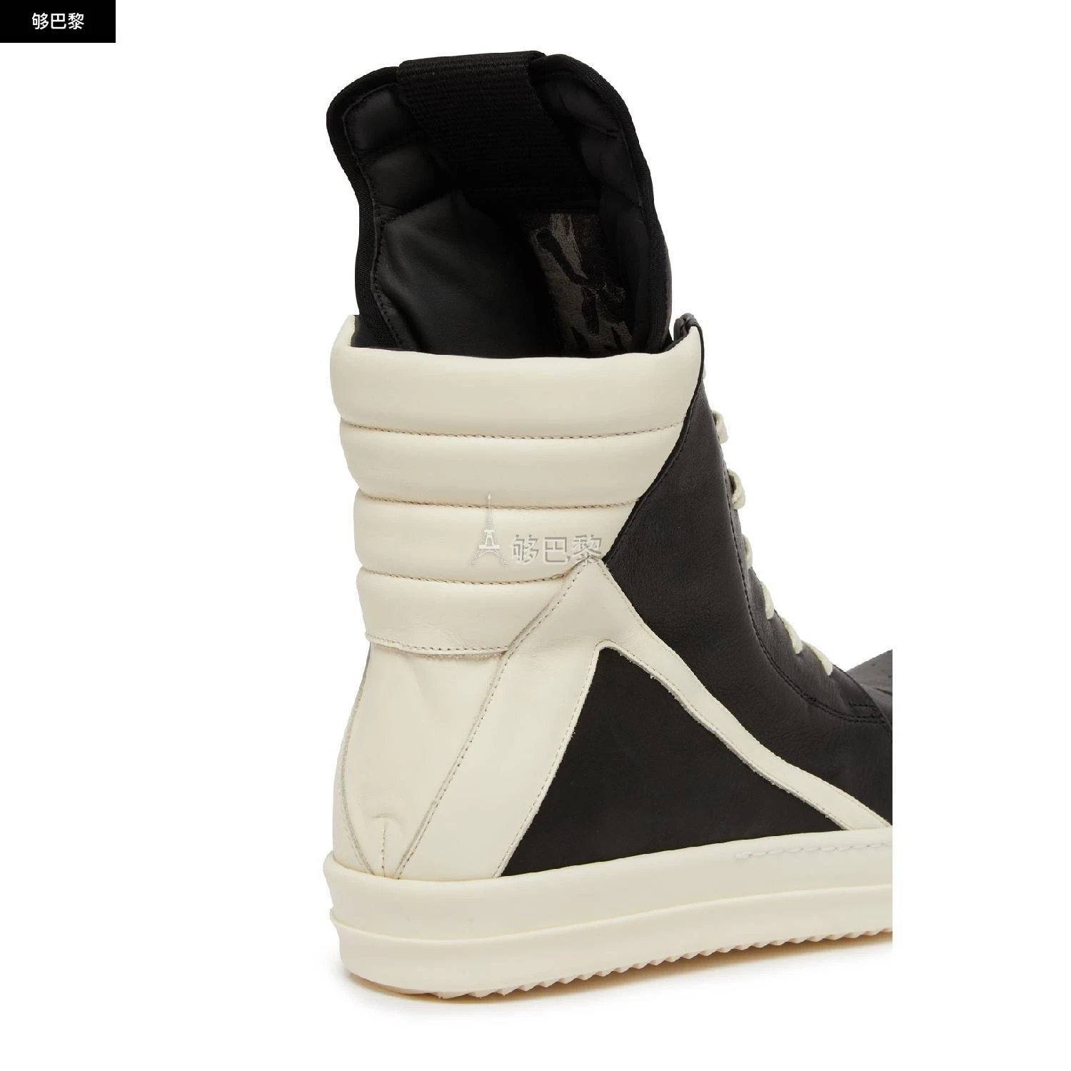 商品Rick Owens|【特惠8.7折】包邮包税【预售7天发货】 RICK OWENS 男士 休闲运动鞋 Geobasket 皮革运动鞋  OWE9793PBCK,价格¥6224,第3张图片详细描述