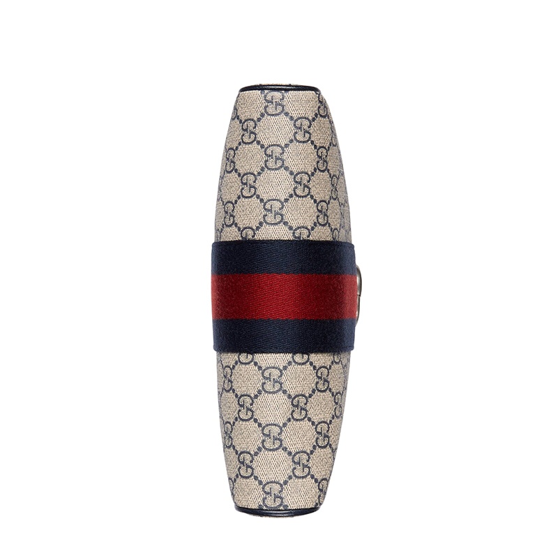 商品Gucci|Gucci/古驰 22春夏新款Ophidia系列 男士小号米色/蓝色提花帆布红蓝织带银色徽标老花单肩斜挎邮差包 54792696IWN4076,价格¥10641,第8张图片详细描述