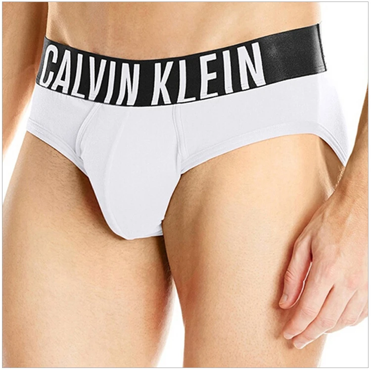 商品[国内直发] Calvin Klein|Calvin Klein 卡尔文 克莱恩 白色涤纶腰边加宽男士三角内裤 NB1044-100,价格¥306,第5张图片详细描述