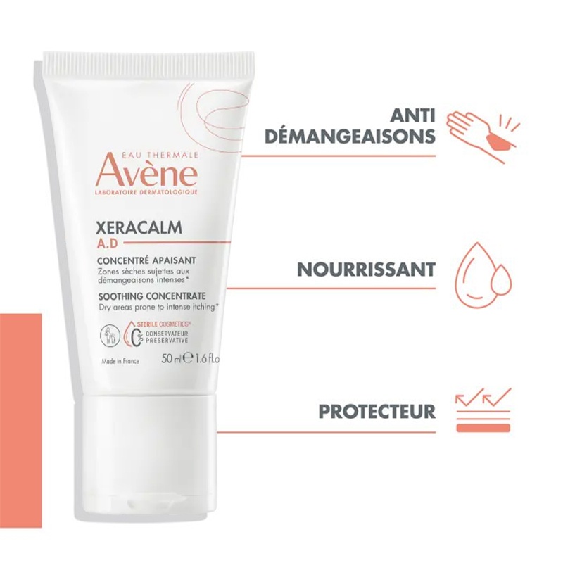 商品Avene|Avene雅漾三重AD舒缓精华特护面霜50ml 婴儿宝宝儿童面霜,价格¥169,第3张图片详细描述