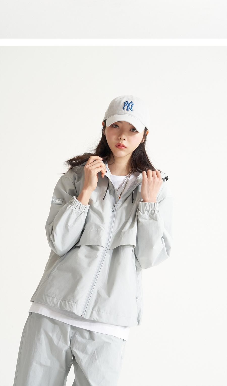 商品MLB|【韩国直邮|包邮包税】美联棒MLB 灰白色 蓝NY标 棒球帽 遮阳帽 3ACP6601NK002450GRSFREE,价格¥185,第2张图片详细描述