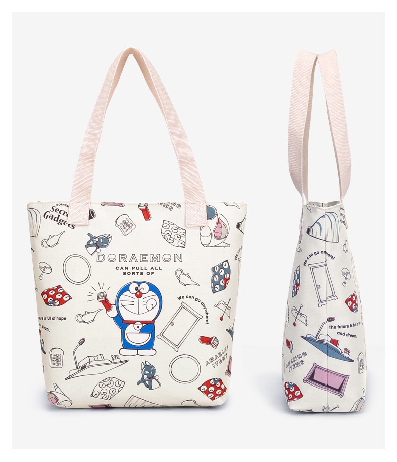 商品[国内直发] GLENVINTEN|哆啦A梦正版授权女包日系帆布包斜挎包学生单肩ins小包卡通女包,价格¥178,第15张图片详细描述