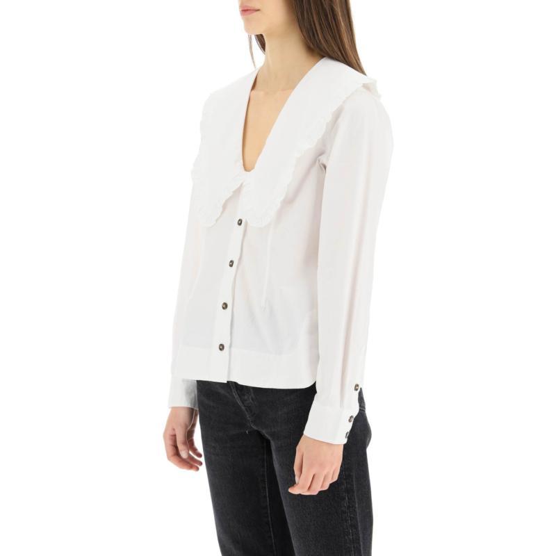 商品Ganni|GANNI 白色女士衬衫 F5778-151,价格¥775,第4张图片详细描述
