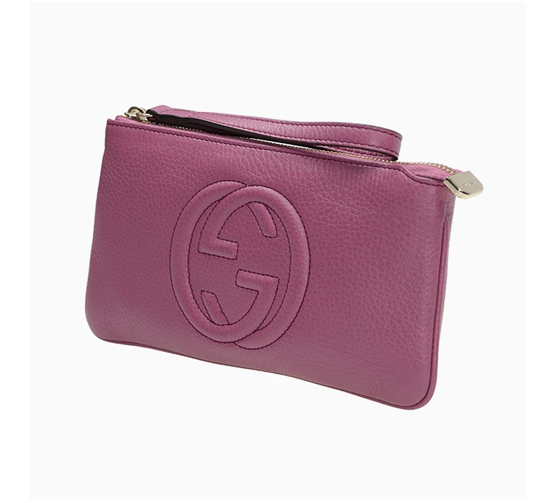 商品[国内直发] Gucci|GUCCI 女士深粉色皮革手腕钱包 295840-A7M0G-5535,价格¥2947,第5张图片详细描述