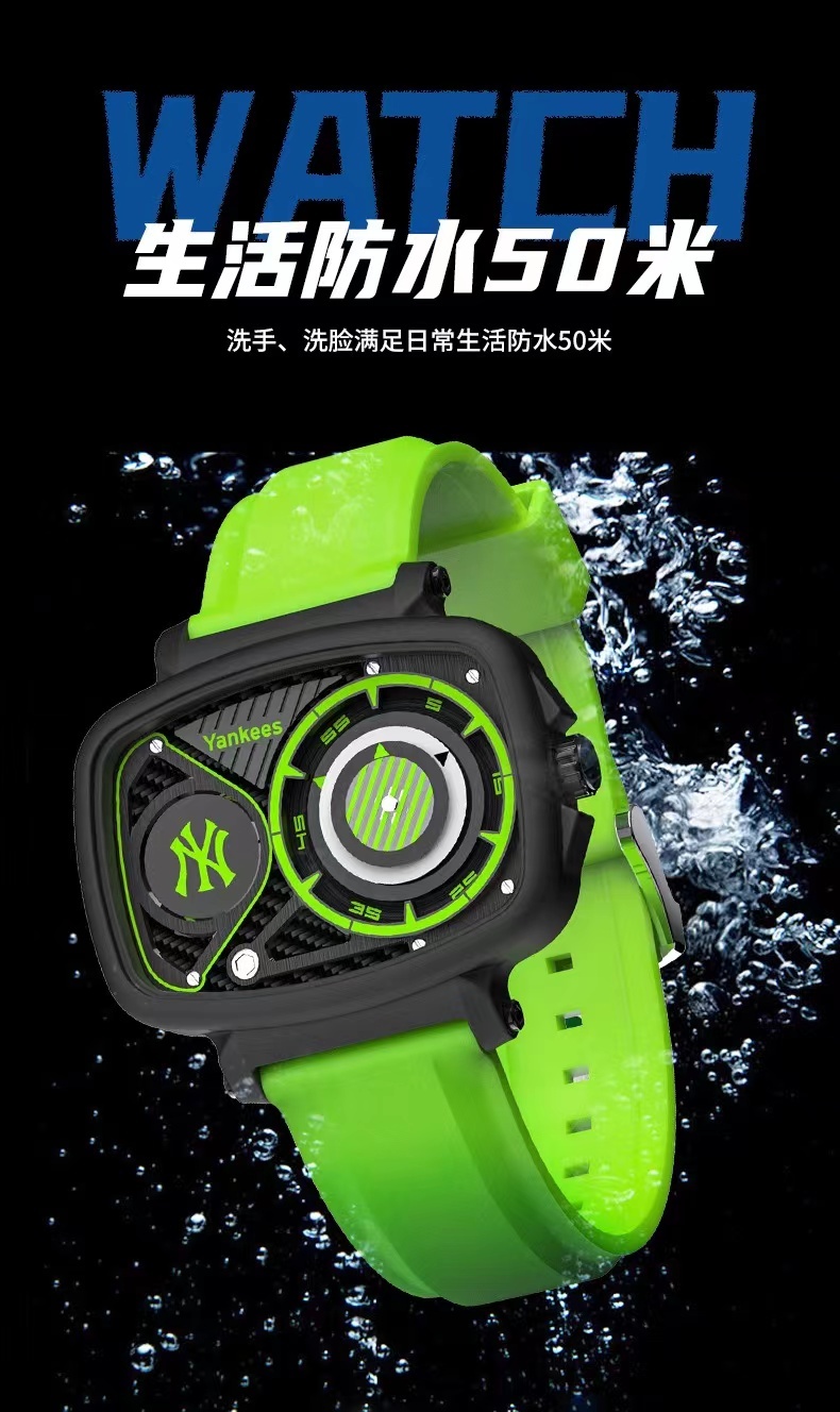 商品[国内直发] MLB|欧美潮流创意潮酷表盘中性情侣潮流女士小众腕表MLB-NY22064-WP58,价格¥517,第6张图片详细描述