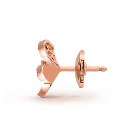 商品Van Cleef & Arpels| Van Cleef & Arpels/梵克雅宝 Frivole系列 迷你款18K金玫瑰金镶嵌50颗钻石三叶草耳钉VCARP7RJ00,价格¥56832,第2张图片详细描述