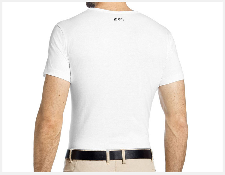 商品Hugo Boss|Hugo Boss 雨果博斯 男士白色纯棉短袖T恤  TEE2-50276337-100,价格¥509,第6张图片详细描述