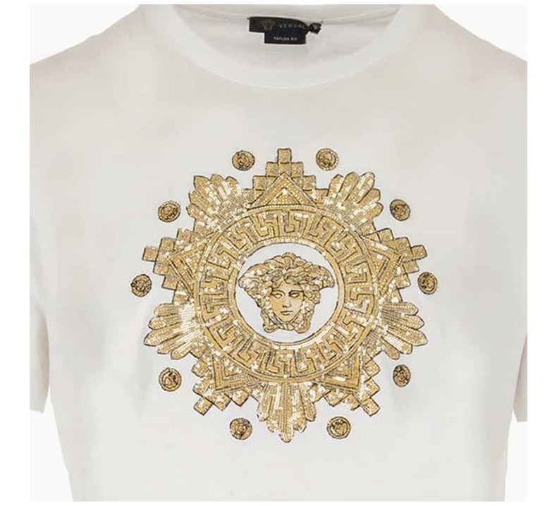 商品[国内直发] Versace|VERSACE 白色男士T恤 A85171-A228806-A2088,价格¥5663,第6张图片详细描述