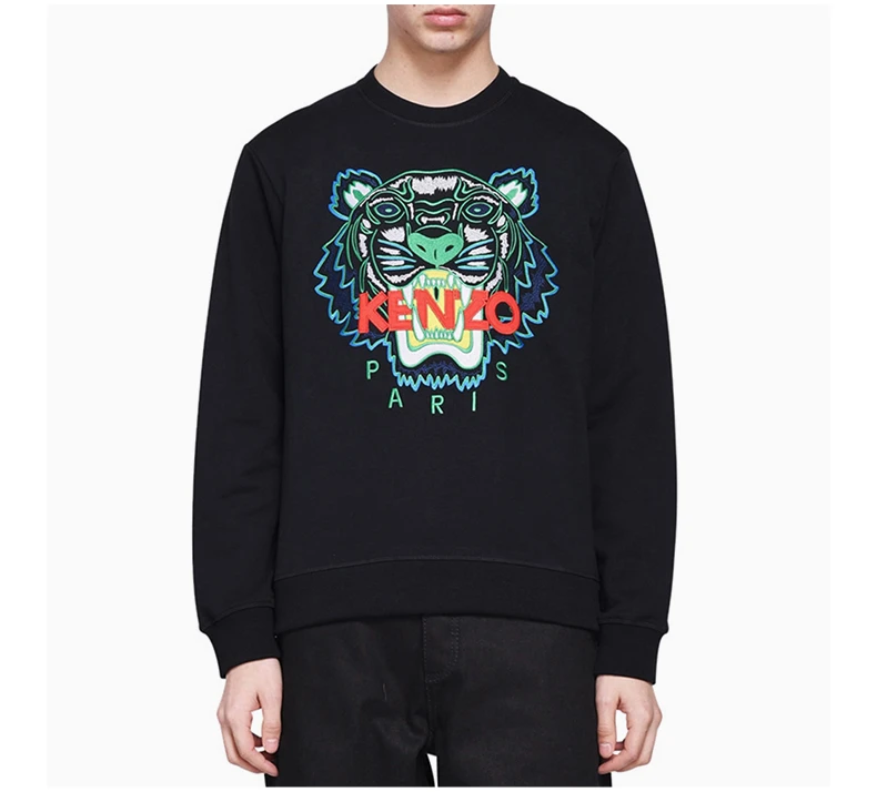 商品Kenzo|Kenzo 高田贤三 男士黑色棉质卫衣 F955SW0014XA-99,价格¥1450,第5张图片详细描述