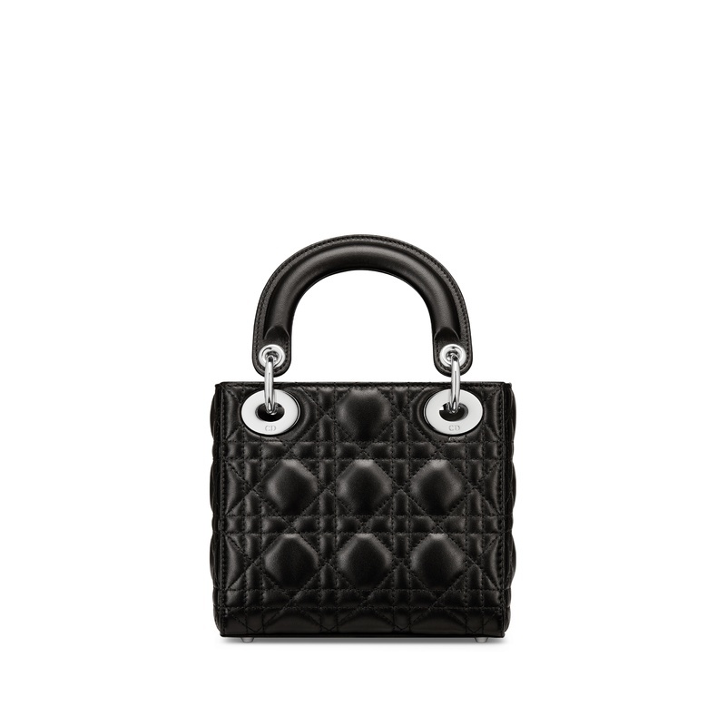 商品Dior|迪奥 Lady Dior系列女士黑色羊皮手提包 M0505PNGE_M900,价格¥38609,第6张图片详细描述