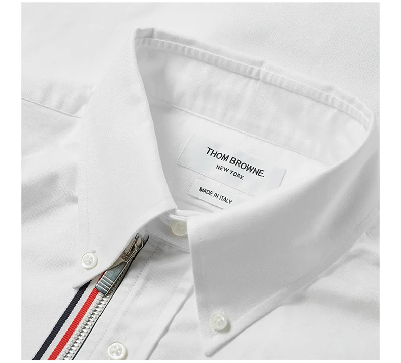 商品Thom Browne|THOM BROWNE 白色男士衬衫 MWL275A-03143-960,价格¥2631,第7张图片详细描述