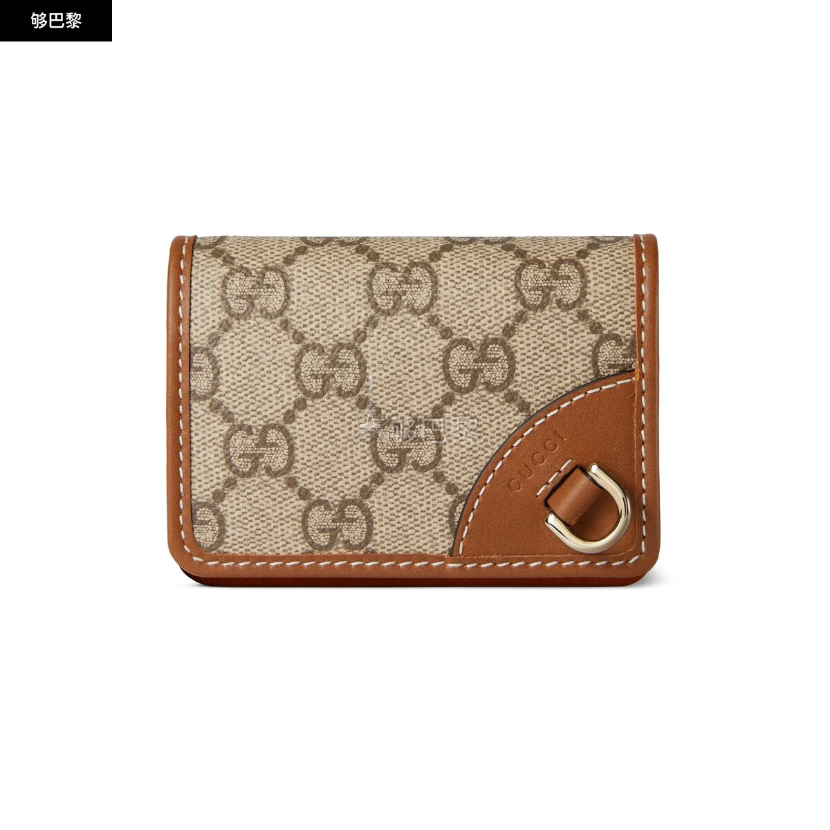 商品Gucci|【预售】 古驰 24秋冬 女士 卡包 GG EMBLEM系列卡片夹 820695 FAD6L 9758,价格¥3237,第2张图片详细描述