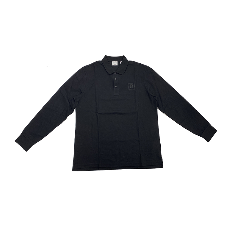 商品Burberry|【现货】博柏利 男士棉质徽标长袖Polo衫80530631（三色）,价格¥1390,第5张图片详细描述
