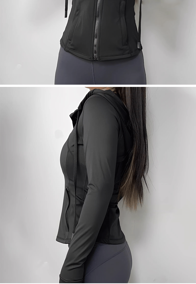 商品[国内直发] GLENVINTEN|格兰云顿新品秋冬连帽防晒速干外套女瑜伽服上衣长袖运动,价格¥369,第8张图片详细描述