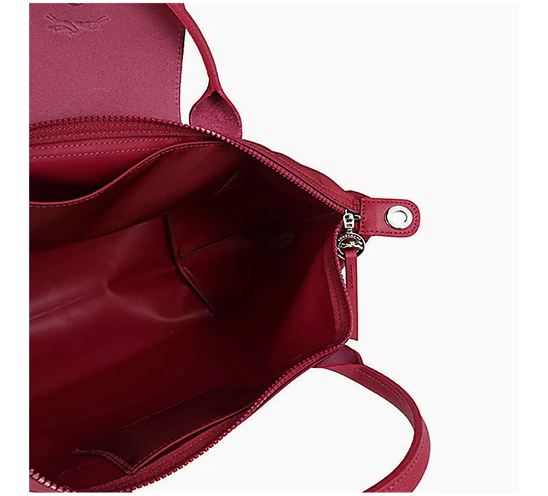 商品[国内直发] Longchamp|LONGCHAMP 女士红色带内涂层聚酰胺帆布手提包单肩包 1515598232,价格¥1310,第7张图片详细描述