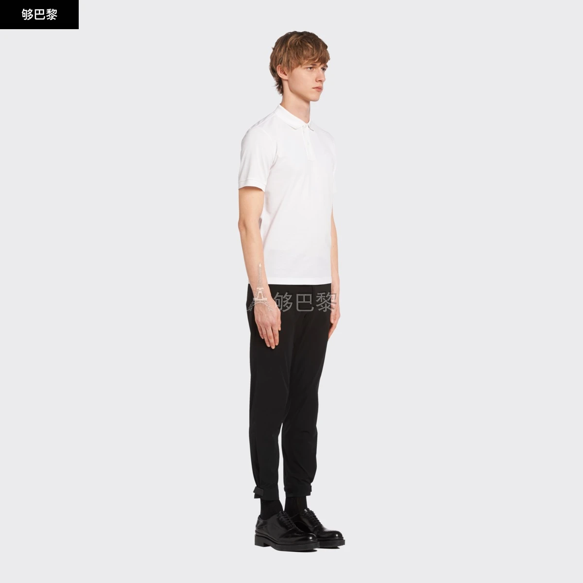 商品Prada|【预售】 普拉达 24秋冬 男士 短袖polo 珠地棉Polo衫 UJN444_XGS_F0009_S_181,价格¥5019,第5张图片详细描述