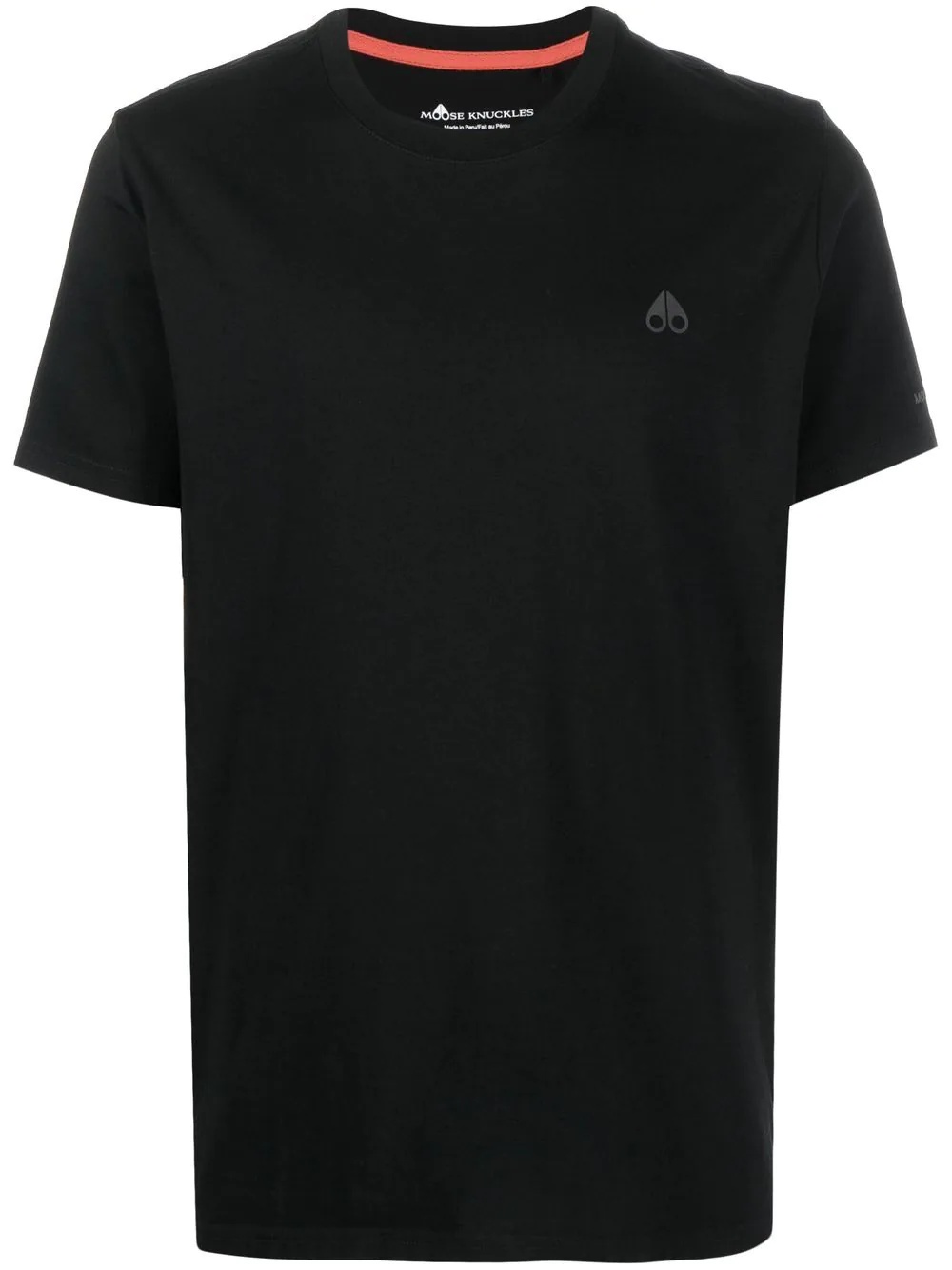 商品[国内直发] Moose Knuckles|MOOSE KNUCKLES 男士黑色棉质圆领短袖T恤 M12MT719-292,价格¥662,第1张图片详细描述