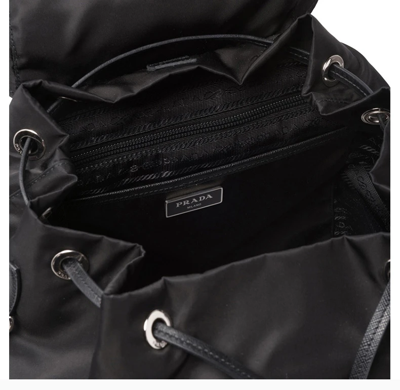 商品[国内直发] Prada|PRADA 女士黑色尼龙背包 1BZ811-2BYB-F0002-V-OYW,价格¥10140,第7张图片详细描述