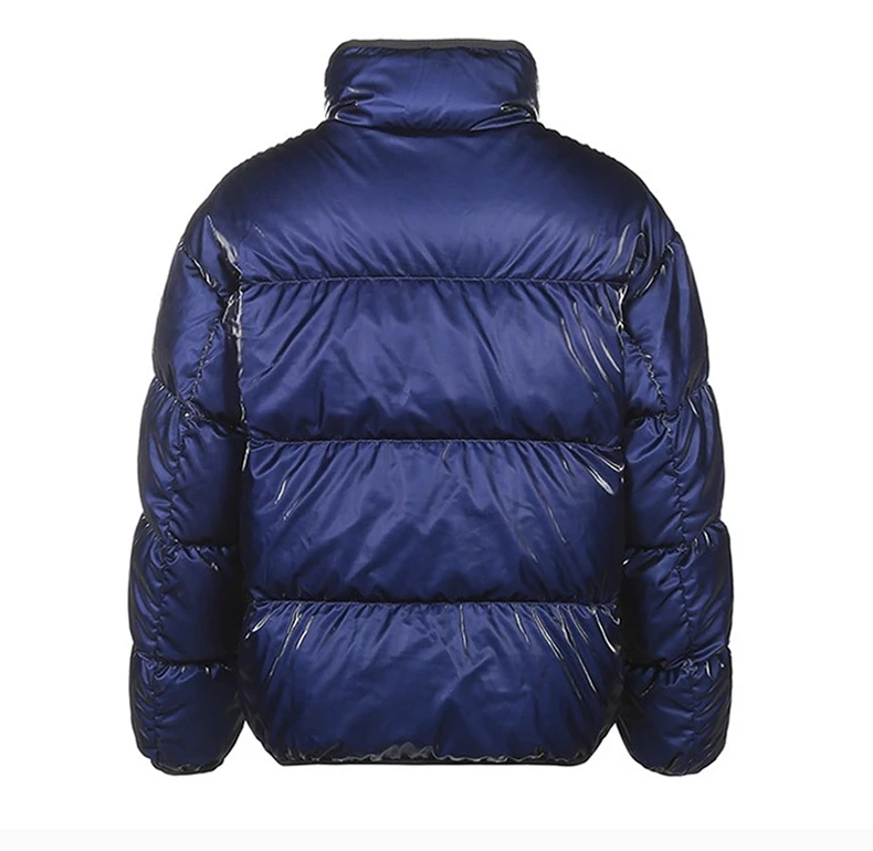 商品[国内直发] Moncler|MONCLER 女士蓝色刺绣徽标拼布羽绒服 1A52S60-54AQ4-760,价格¥9824,第5张图片详细描述