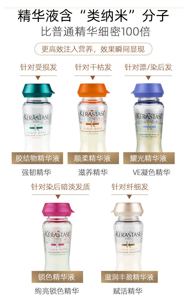 商品【原封正品】 Kérastase|Kérastase卡诗 强韧绚亮滋养精粹液 120ml 强韧赋活绚亮顺柔 修护烫染受损,价格¥124,第3张图片详细描述