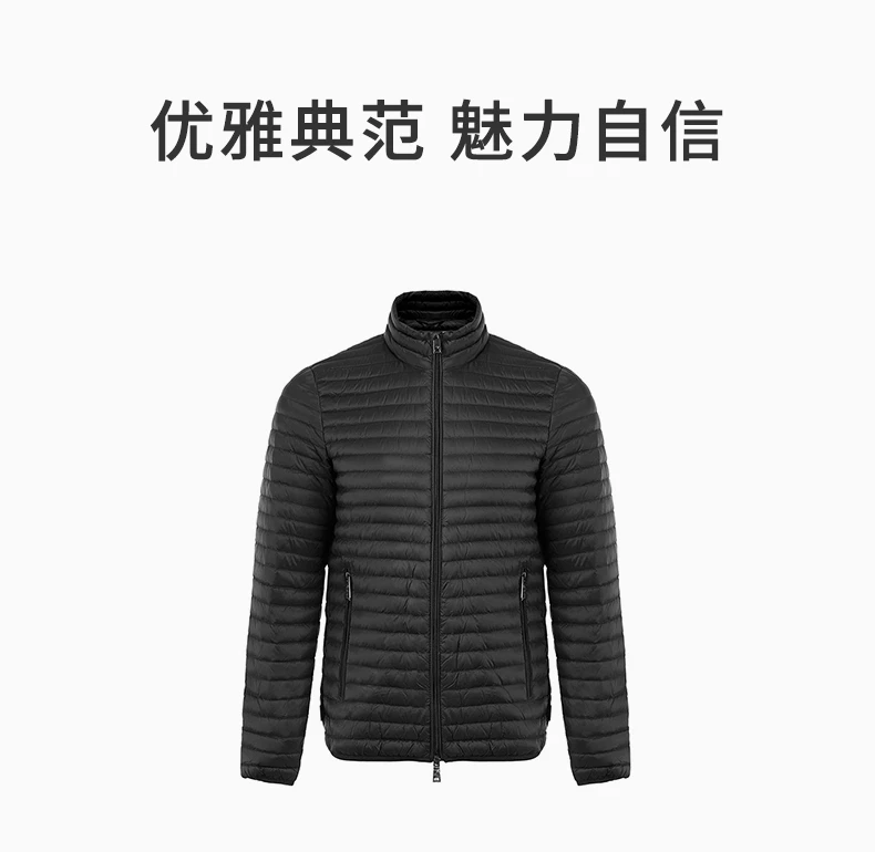 商品Emporio Armani|EMPORIO ARMANI 黑色男士羽绒服 8N1B72-1NLEZ-0999,价格¥1658,第2张图片详细描述