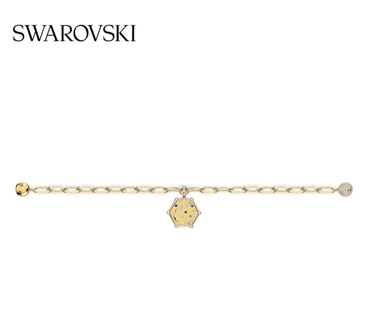 商品Swarovski|SWAROVSKI 施华洛世奇  THE ELEMENTS 链上新月 手链 镀金色 M码 5569182,价格¥526,第5张图片详细描述