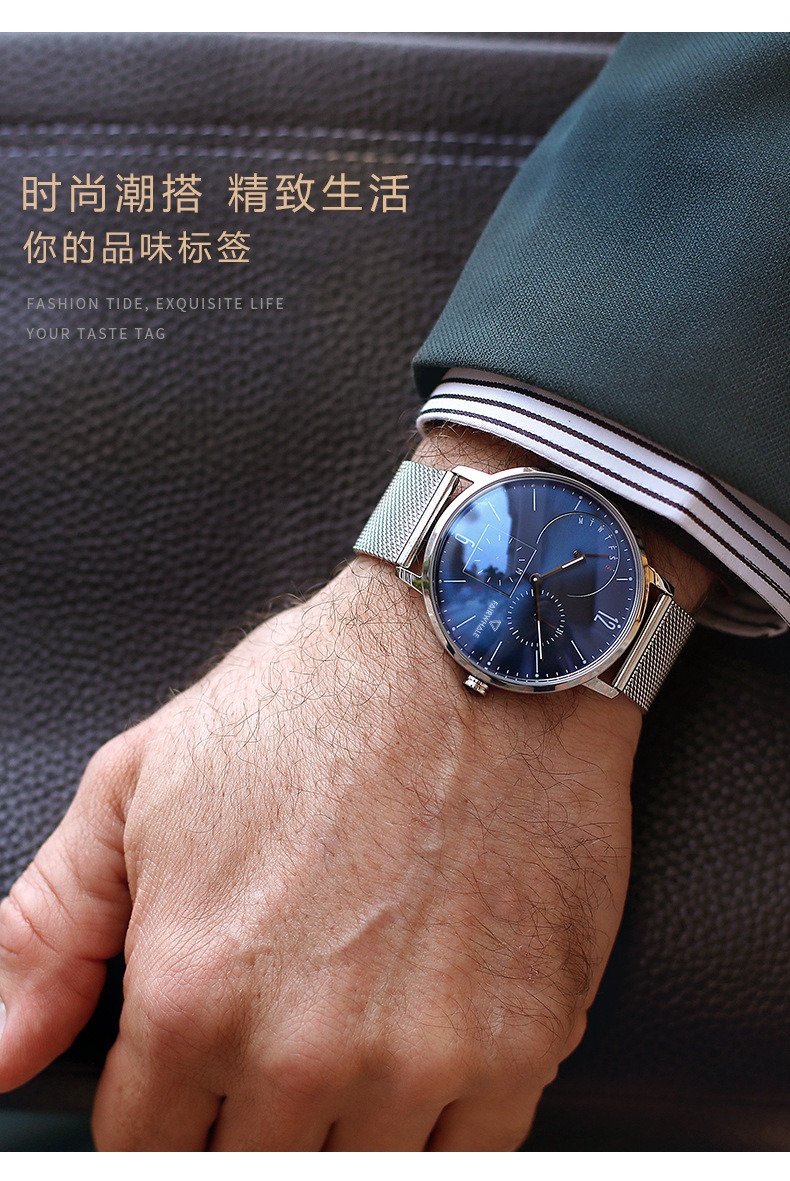 商品[国内直发] Mark Fairwhale|马克华菲手表男士石英表新概念防水男表特��种兵watch时间刺客设计,价格¥378,第5张图片详细描述