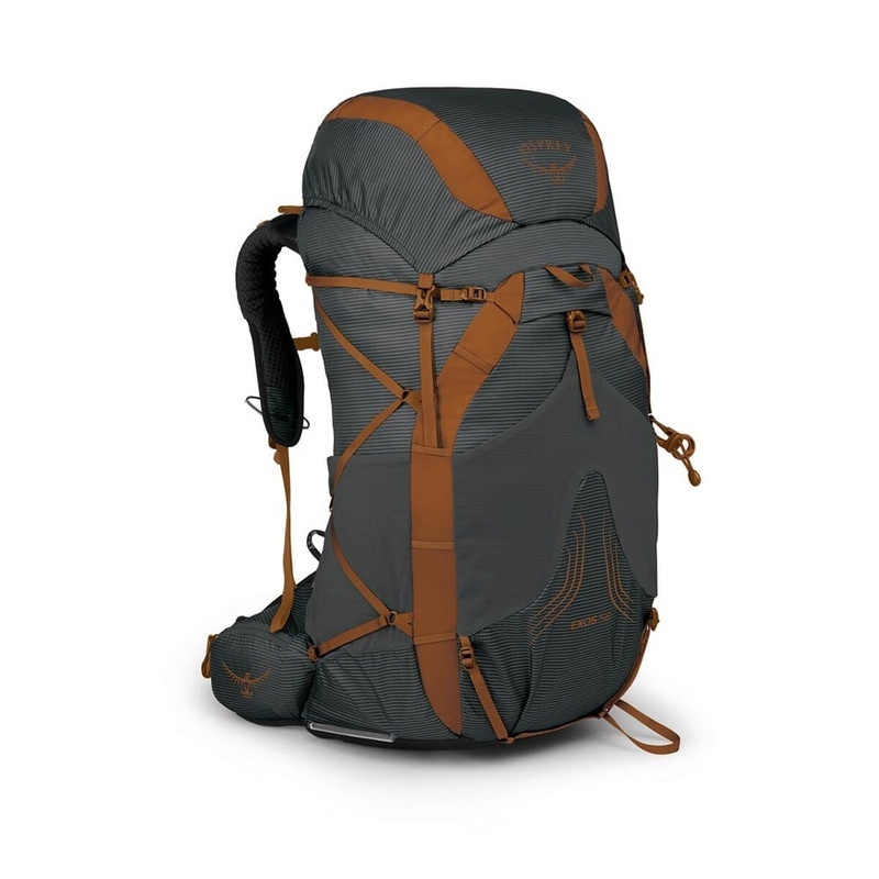 商品Osprey|Osprey小鹰 Exos 58男士炭灰色尼龙超轻背包,价格¥1965,第3张图片详细描述