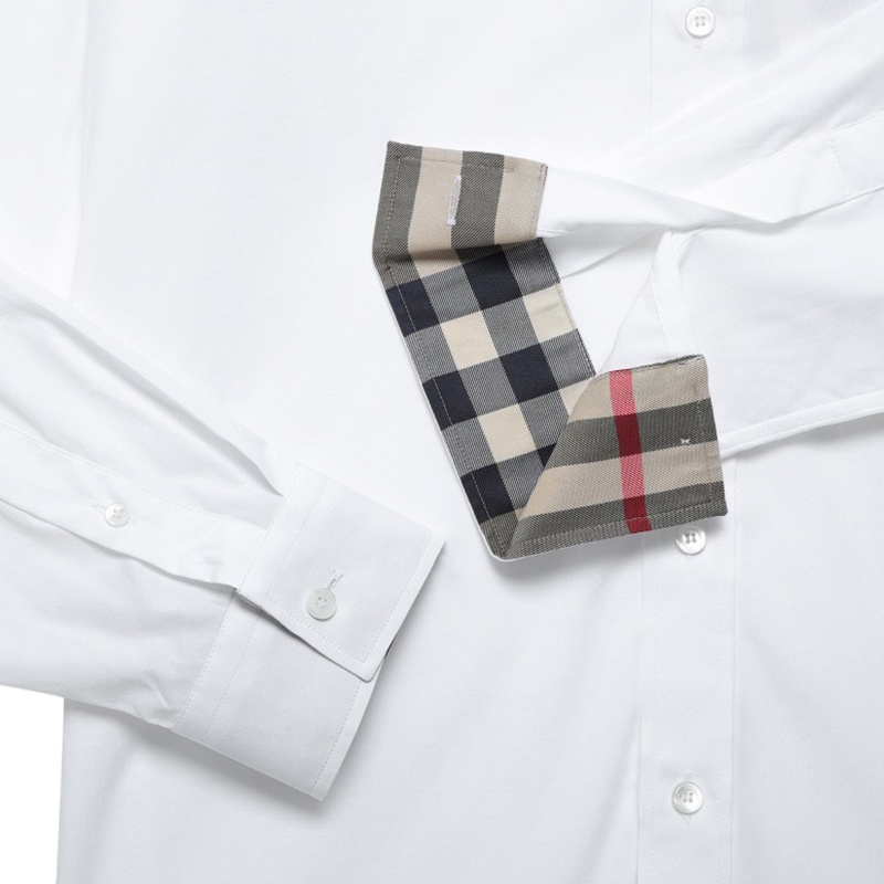 商品Burberry|【现货】博柏利 经典款 男士棉质长袖衬衫（两色）,价格¥1452,第6张图片详细描述