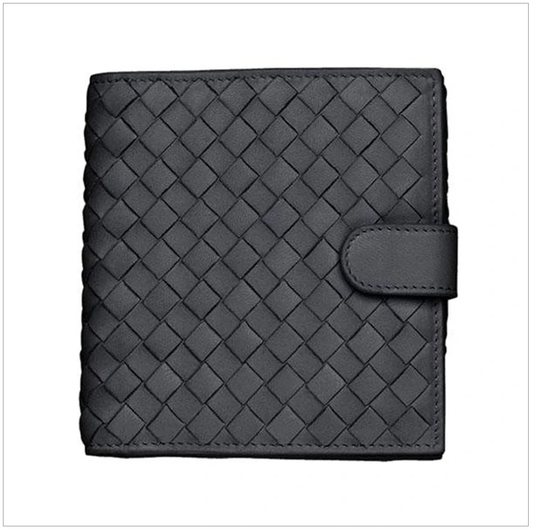 商品[国内直发] Bottega Veneta|Bottega Veneta 葆蝶家 黑色小牛皮编织中性短款钱包 163240 V001N 1000,价格¥5600,第4张图片详细描述