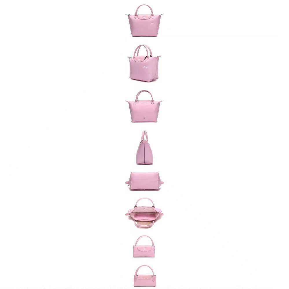 商品Longchamp|【SAvenue】LONGCHAMP 珑骧 Le Pliage Club 聚酰胺帆布拼牛皮 纯色短柄可折叠手提单肩包 小号 女款 粉色(提示：保税仓货品一人不可超过5单)1621619P36（3597921830887）,价格¥510,第1张图片详细描述