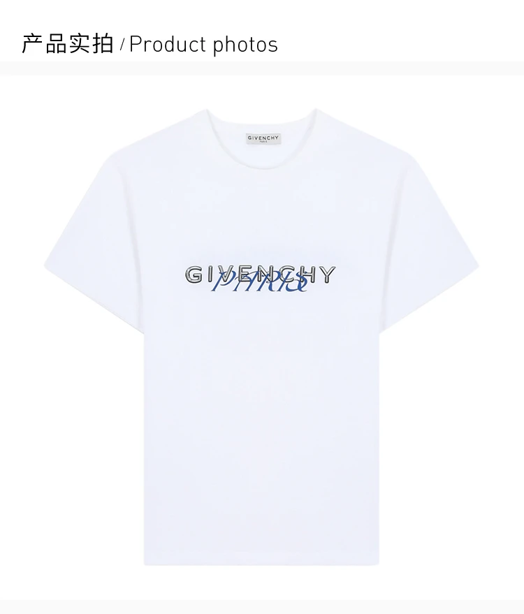 商品[国内直发] Givenchy|Givenchy 纪梵希 男士白色短袖T恤 BM70WW3002-100,价格¥2839,第4张图片详细描述