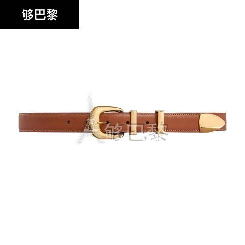 商品Celine|包邮包税【预售7天发货】 CELINE赛琳思琳 女士 腰带 WESTERN中号天��然牛皮革腰带  CELEPQJPBRW,价格¥4272,第2张图片详细描述