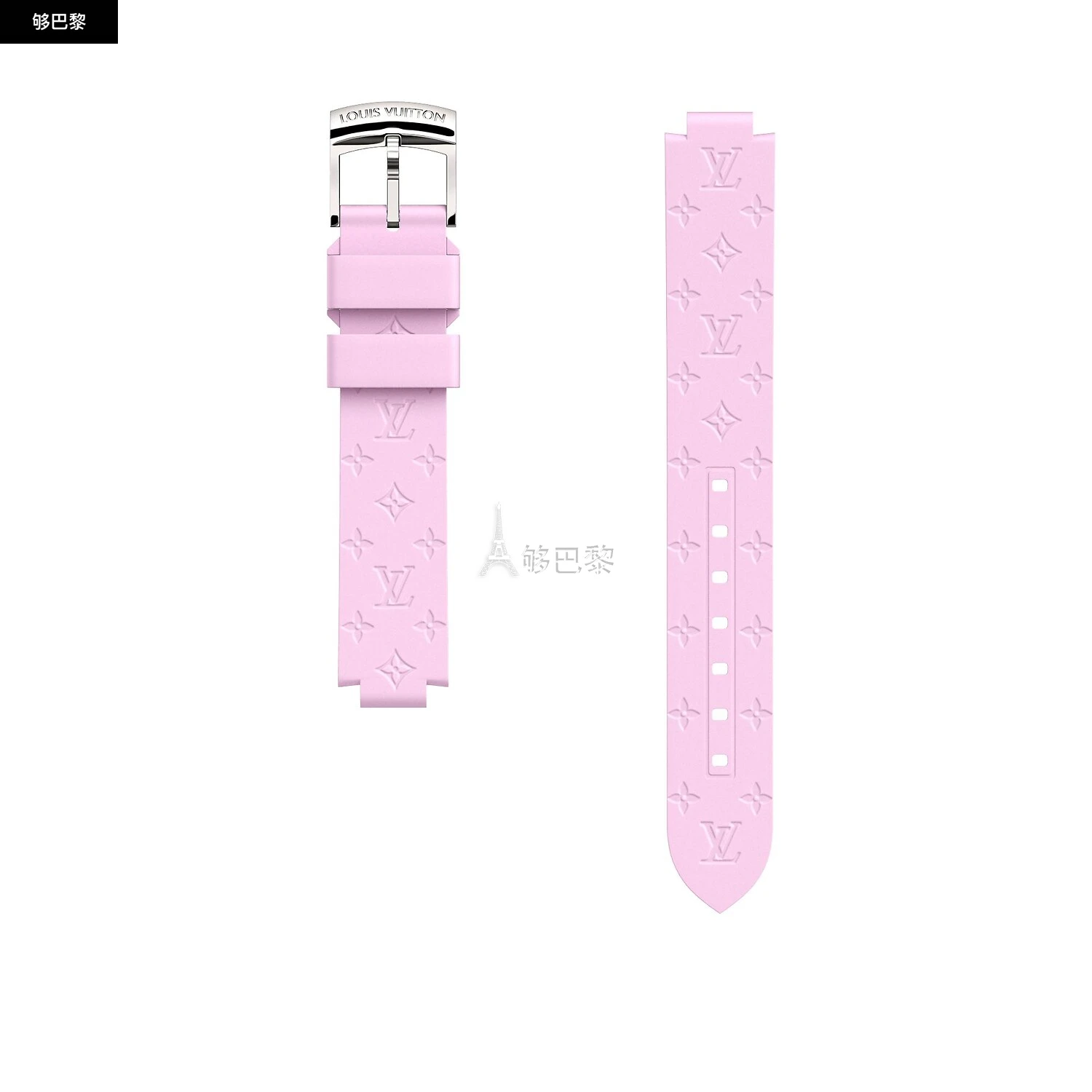 商品Louis Vuitton|【预售】 LV路易威登 25春夏 女士 手表带 TAMBOUR MONOGRAM 橡胶表带 R17089 ,价格¥4257,第2张图片详细描述
