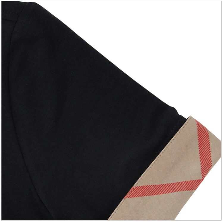 商品[国内直发] Burberry|Burberry 博柏利 女士深蓝色纯棉圆领短袖T恤 3877319,价格¥1037,第7张图片详细描述