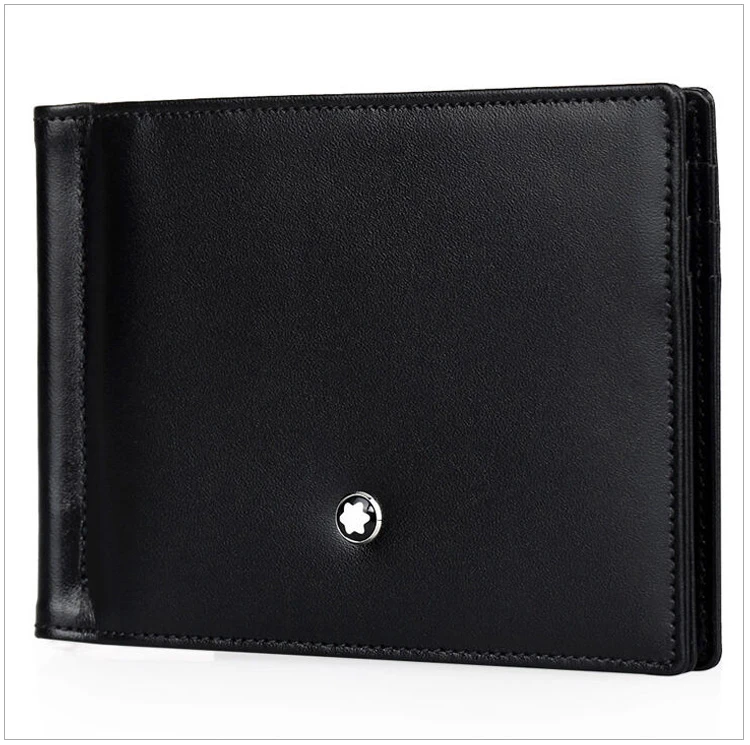 商品[国内直发] MontBlanc|Mont Blanc 万宝龙 男士大班系列黑色牛皮6片格配金属票夹钱夹 5525,价格¥1531,第5张图片详细描述