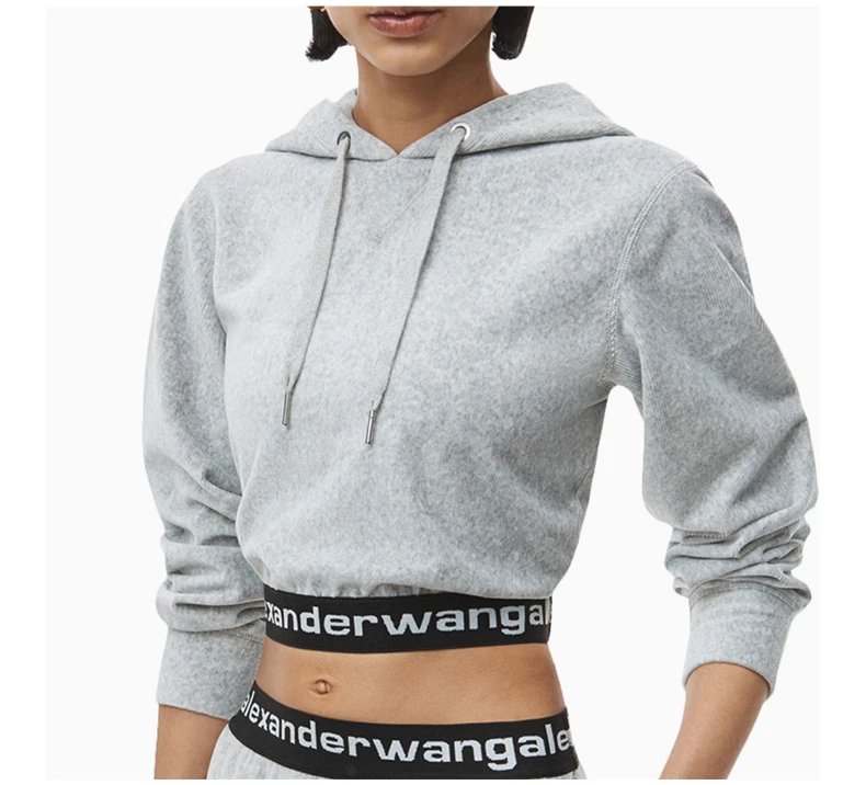 商品Alexander Wang|ALEXANDER WANG 灰色女士卫衣/帽衫 4CC1211197-030,价格¥2090,第8张图片详细描述