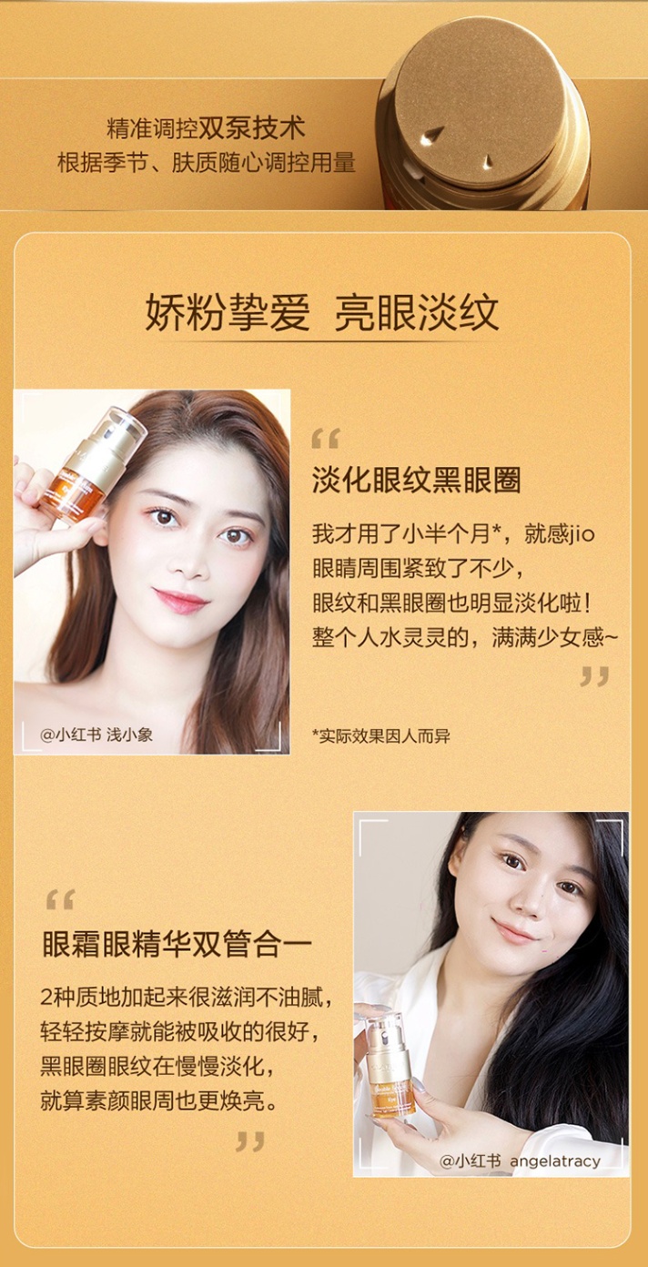 商品Clarins|娇韵诗双萃焕活眼部精华套装 眼部精华20ml+眼部卸妆30ml+睫毛膏3ml,价格¥449,第2张图片详细描述