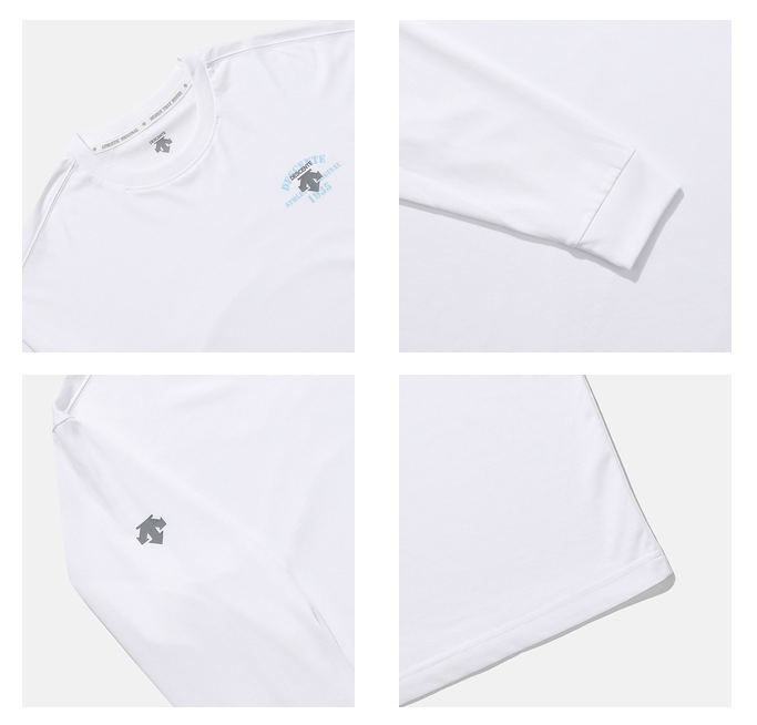 商品DESCENTE|【享贝家】DESCENTE 迪桑特 圆领运动长袖 男款 白色 SN323UTL72（现采购商品，下单后12天内发货）,价格¥464,第4张图片详细描述