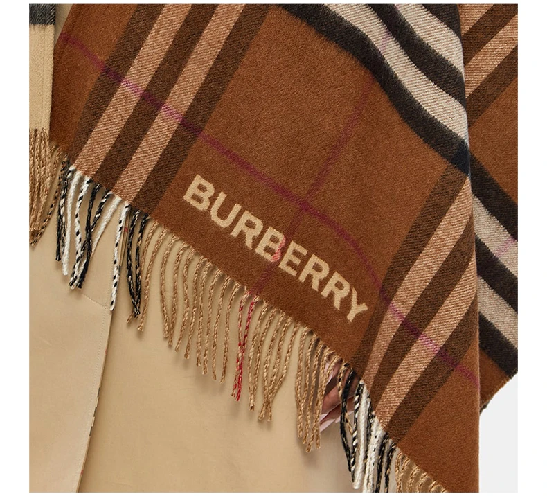 商品[国内直�发] Burberry|BURBERRY 拼色女士斗篷 8059406,价格¥12360,第8张图片详细描述