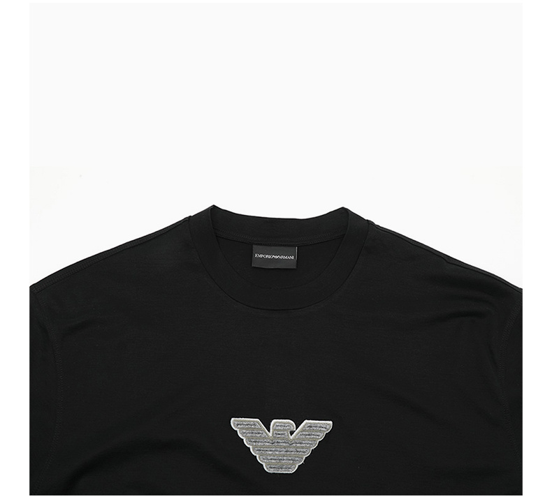 商品[国内直发] Emporio Armani|EMPORIO ARMANI 男黑色短袖T恤 3L1TCD-1JUVZ-0999,价格¥809,第7张图片详细描述