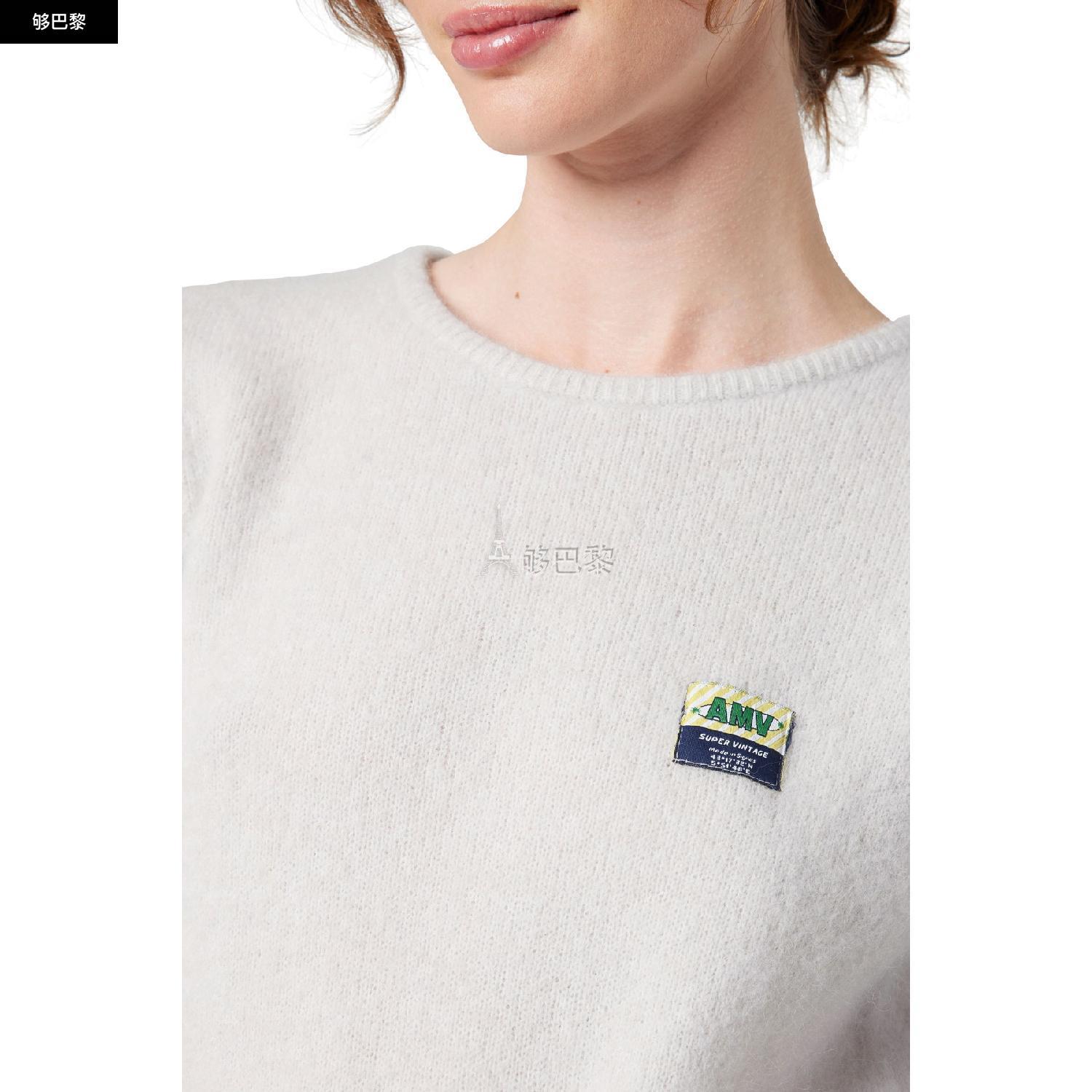 商品American Vintage|【特惠9.0折】包邮包税【预售7天发货】 AMERICAN VINTAGE 23秋冬 女士 针织衫 Vitow AMV6N769BLU,价格¥1562,第7张图片详细描述