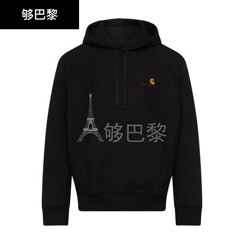 商品Carhartt WIP|【特惠8.4折】包邮包税【预售7天发货】 CARHARTT WIP 男士 卫衣 American Script 连帽衫  I028279/89XX CAH7DE2EBCK,价格¥1281,第2张图片详细描述