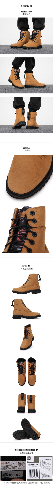 商品[国内直发] Timberland|女子 时尚舒适休闲高帮靴,价格¥614,第2张图片详细描述