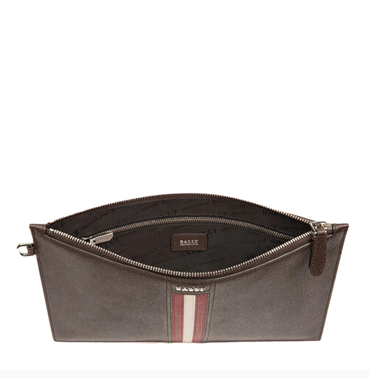 商品Bally|Bally 巴利 男士深棕色小牛皮手拿包 6232050,价格¥2174,第9张图片详细描述