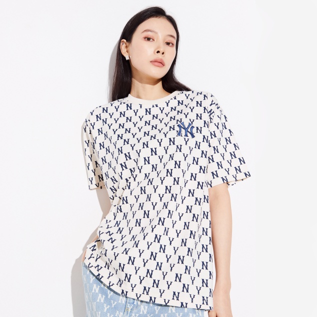 商品MLB|【韩国直邮|包邮包税】美联棒MLB 奶油色印花半袖 3ATSM1023K000150CRS,价格¥384,第10张图片详细描述
