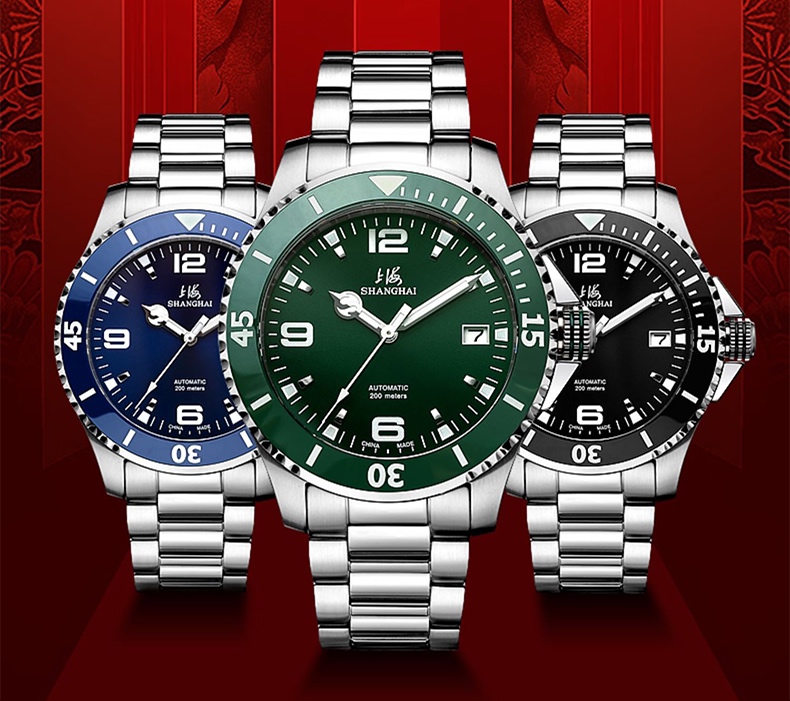 商品[国内直发] SHANGHAI WATCH|国民系列 潜水表 男士腕表,价格¥1991,第8张图片详细描述