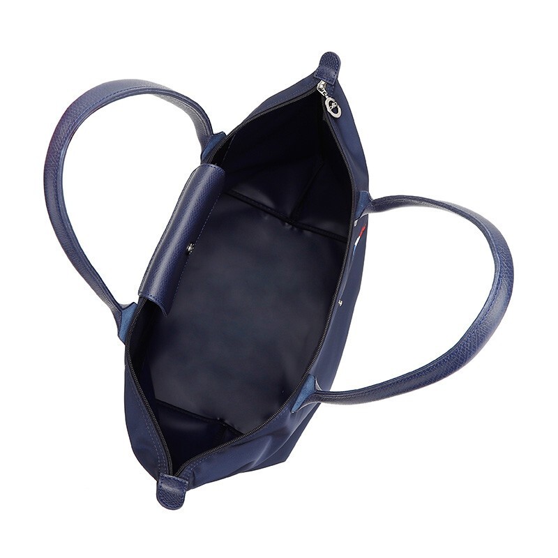 商品[国内直发] Longchamp|珑骧 LONGCHAMP女士Le Pliage系列长柄大号加厚可折叠手提单肩饺子包蓝色织物单肩包送女友L1899 HXG 006,价格¥927,第8张图片详细描述